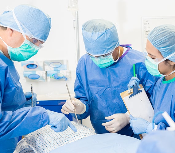 Surgeons in the operating room